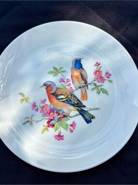 AK Kaiser West Germany Bird Floral Porcelain Plate